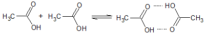 CH3COOH + CH3COOH <==> [CH3COOH]2